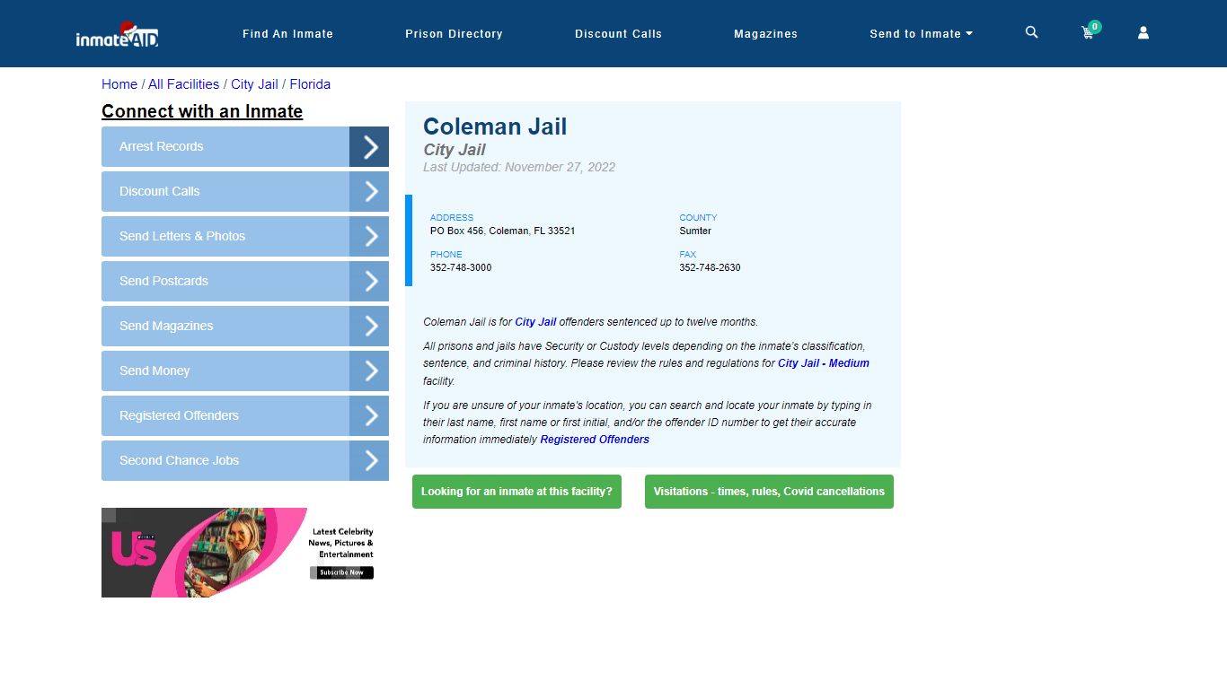 Coleman Jail | Inmate Locator